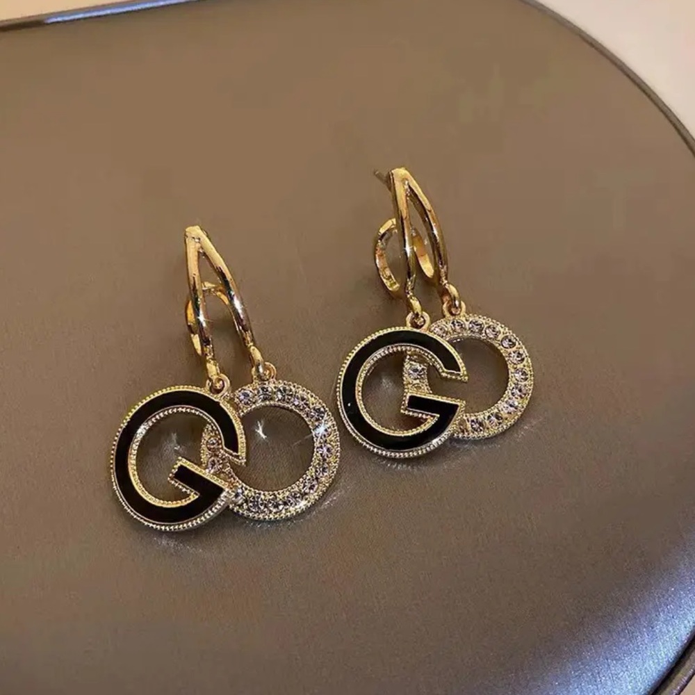 New Letter Double Circle Fashion Earrings